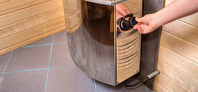 Floor-mounted sauna heater Installation in Brampton, Ontario
