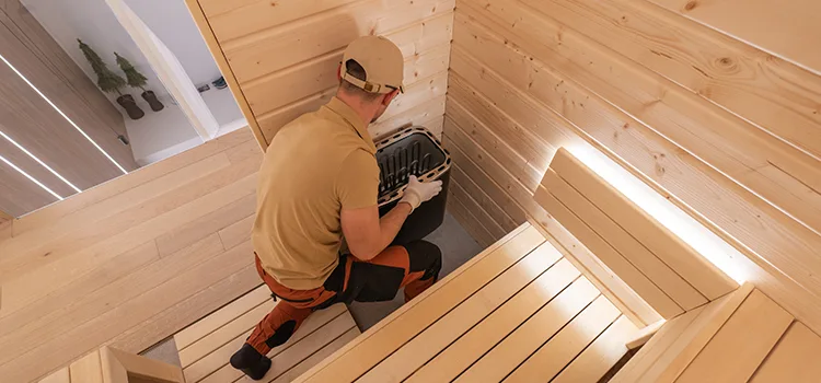 Finnish Sauna Ceiling Installation in Brampton, Ontario