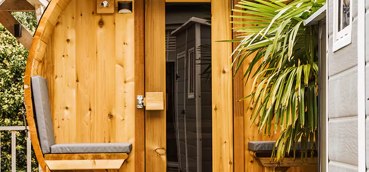 Wood-fired Outdoor Residential Sauna Installation in Brampton, Ontario